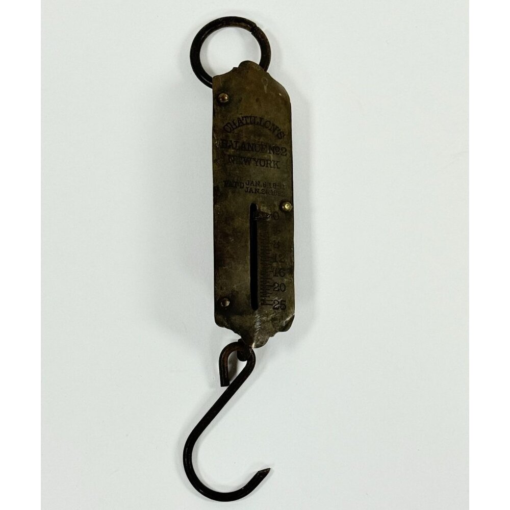 Antique Chatillons Balance No 2 Scale 25 Lb Brass Iron NY Pat 1891